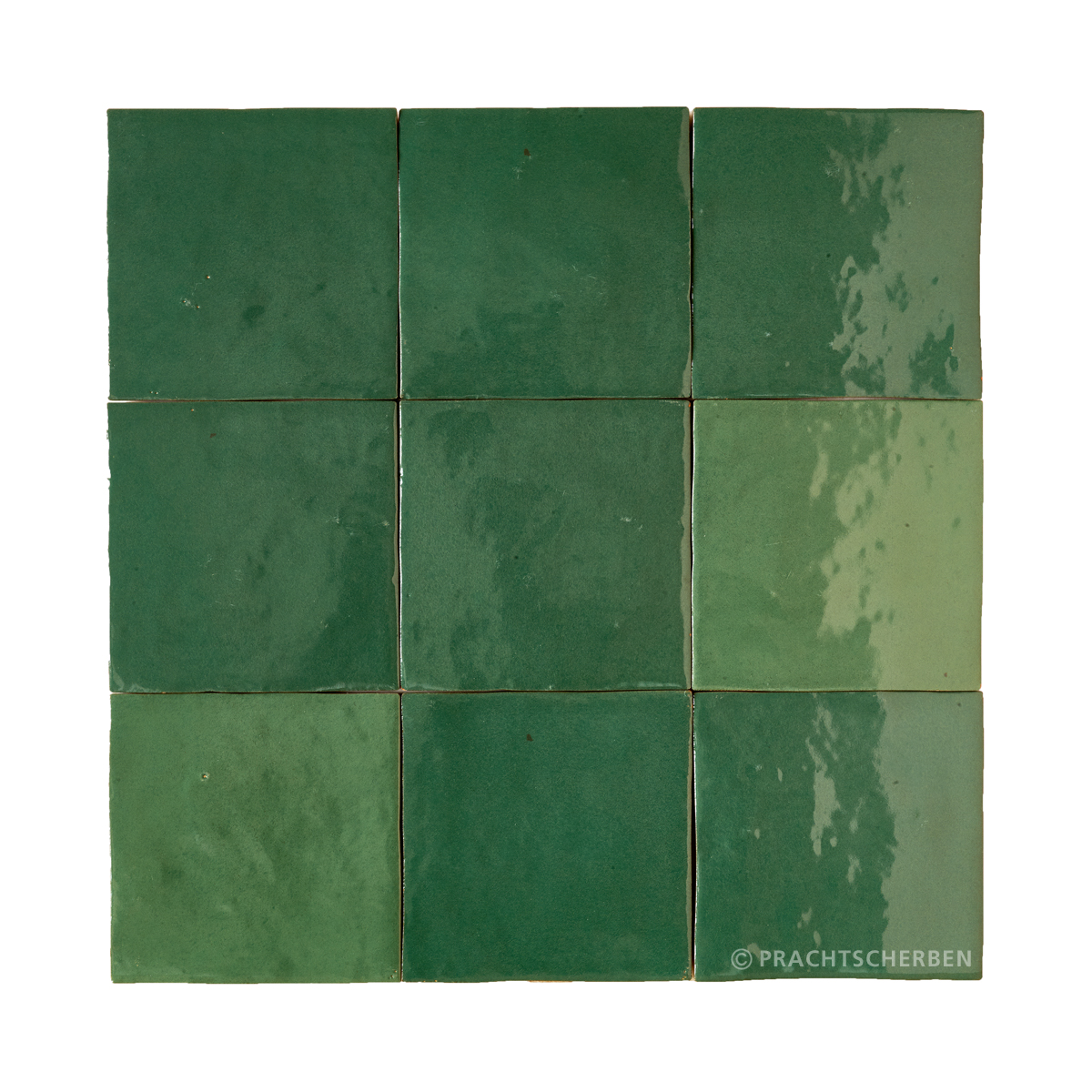 Zelij Aus Spanien 10x10 Cm Verde Botella Prachtscherben