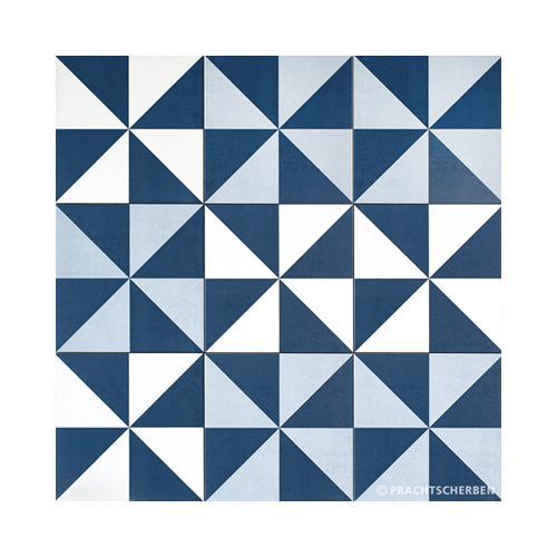 Serie GEO, Molino Azul & Blanco Feinsteinzeug 20×20 / 0,9 cm (R10), Preis: 81,00 € / m² *